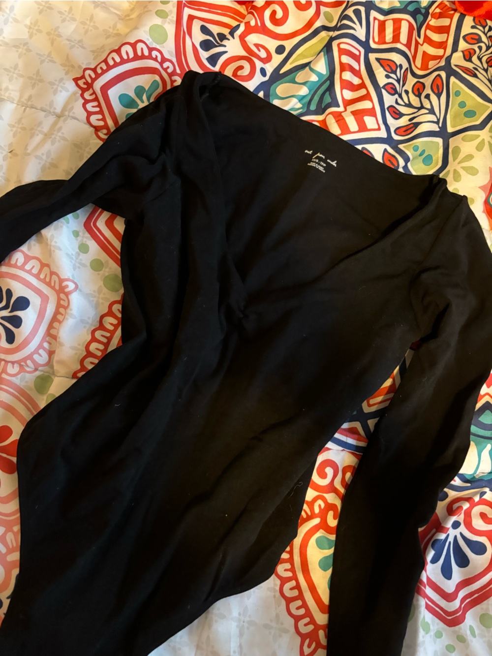 Urban Outfitters Black Long Sleeve Bodysuit